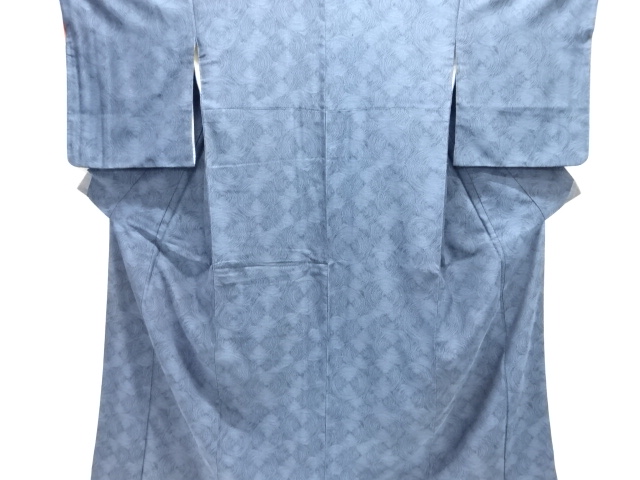 大正ロマン　波紋模様織り出しお召着物